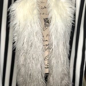 Brand NEW with Tags Shaggy Ombré Faux Fur Vest